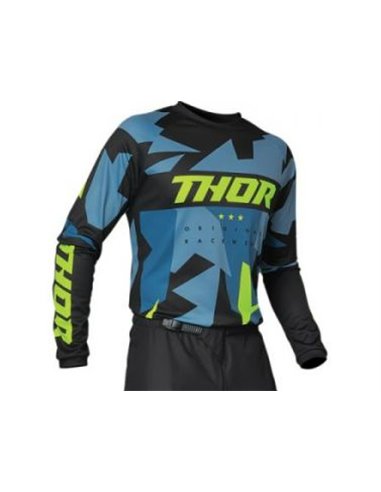 Thor Sector Warship blue/Acid Youth Motocross Jersey XL Outlet