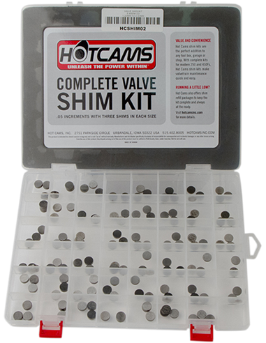 Kit y pack de reposición de pastillas de reglaje de válvulas HOT CAMS HCSHIM31