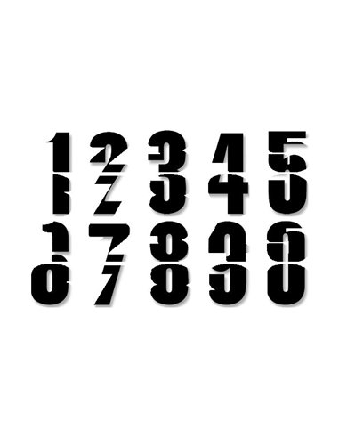 Numbers #0-9 13X7Cm Bk Blackbird Racing 5047/20/0-9