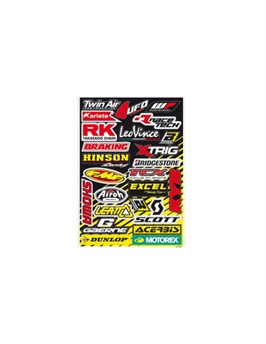 Kit de adesivos com logotipo do patrocinador A Blackbird Racing 5076A