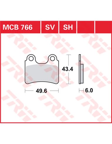 Pastillas de freno metal sinterizado SV TRW MCB766