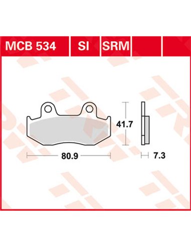 Pastillas de freno metal sinterizado SV TRW MCB534