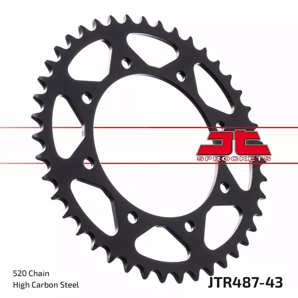 Corona endurecida por inducción con acabado cincado negro JT SPROCKETS JTR487.43ZBK