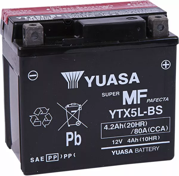 Baterías sin mantenimiento AGM YUASA YTX5L-BS(CP)