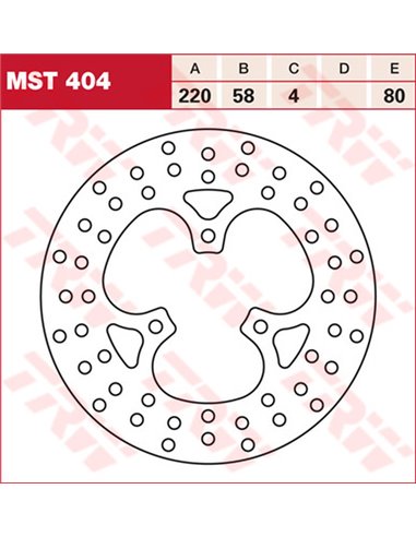 Disco de freno fijo redondo 220-250 mm TRW MST404
