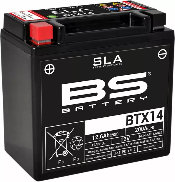 Baterías SLA AGM activadas de fábrica y sin mantenimiento BS BATTERY 300681