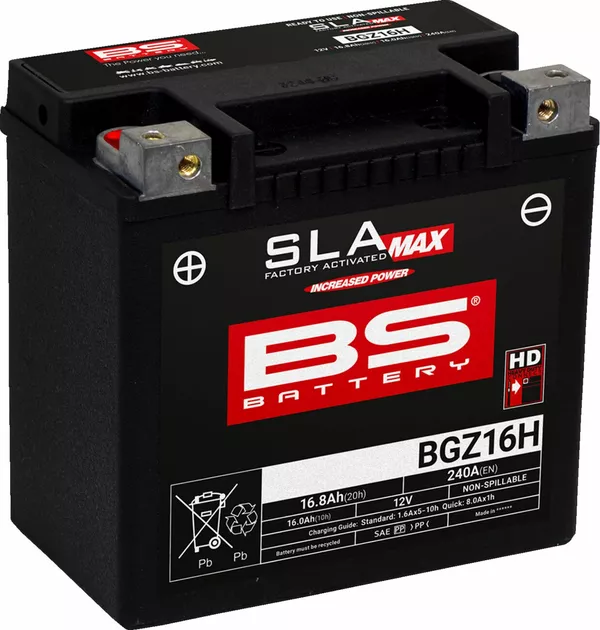 Batería AGM activada de fábrica SLA MAX libre de mantenimiento BS BATTERY 300931