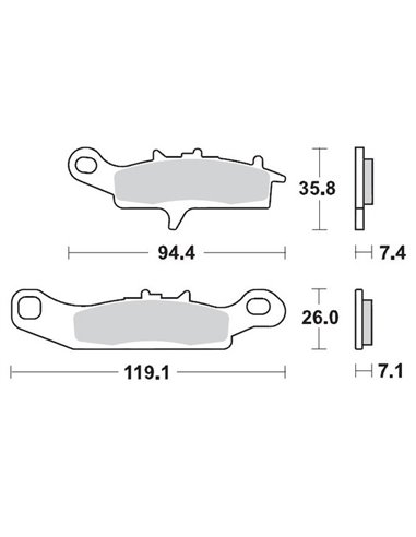 Pastillas de freno ATV Racing MOTO-MASTER 095411