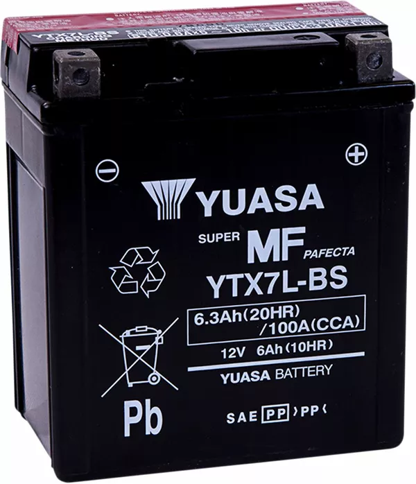 Baterías sin mantenimiento AGM YUASA YTX7L-BS(CP)