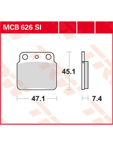 Pastillas de freno sinterizadas offroad serie SI TRW MCB626SI