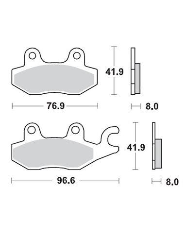 Pastillas de freno ATV Racing MOTO-MASTER 092611