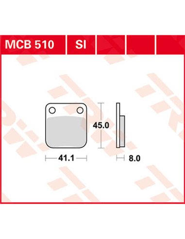 Pastillas de freno sinterizadas offroad serie SI TRW MCB510SI