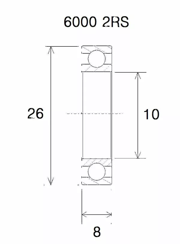 Rodamiento B3 BLACK BEARING UB-6000-B3