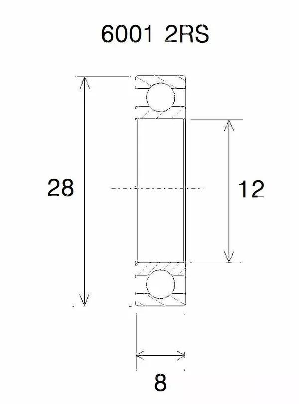 Rodamiento B3 BLACK BEARING UB-6001-B3