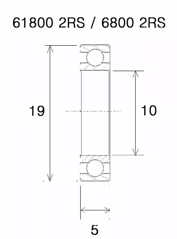 Rodamiento B3 BLACK BEARING UB-6800-B3