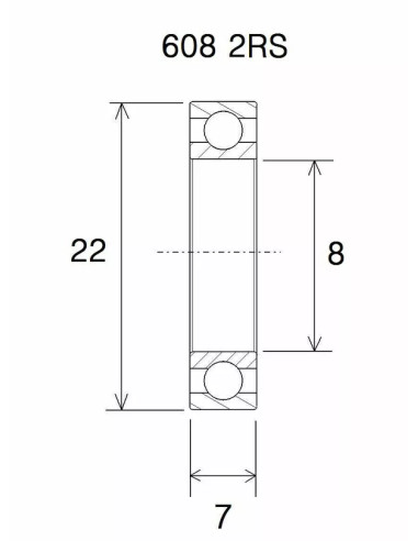 Rodamiento Max BLACK BEARING UB-608-MAX