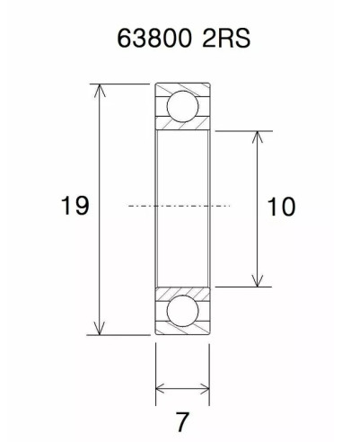 Rodamiento Max BLACK BEARING UB-63800-MAX