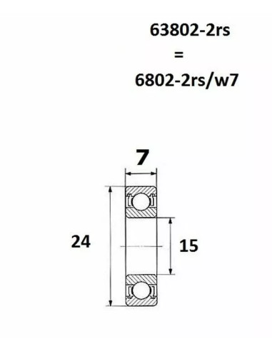 Rodamiento Max BLACK BEARING UB-63802-MAX