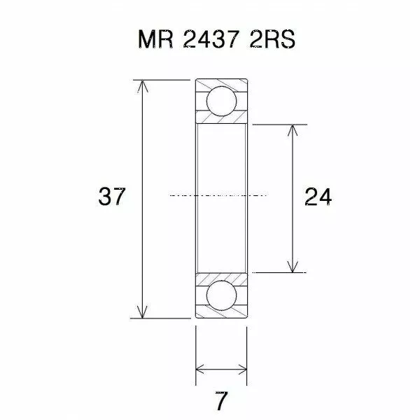 Rodamiento B5 BLACK BEARING UB-2437-B5