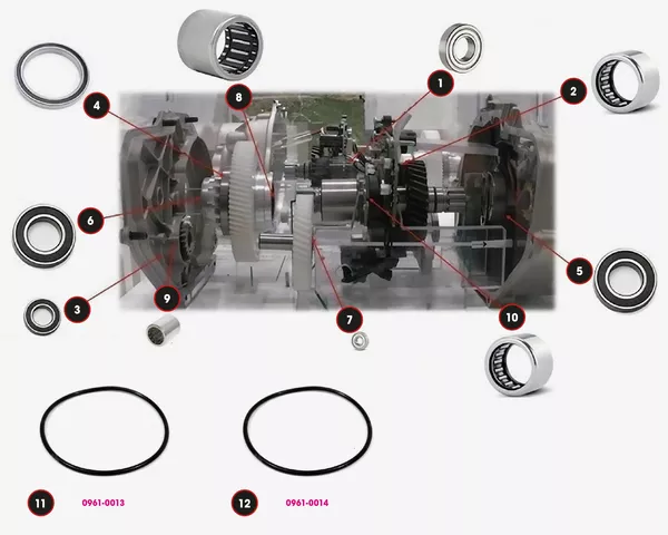 Rodamientos y juntas tóricas motor Bosch 2ª generación BLACK BEARING EM-014-BOSCH