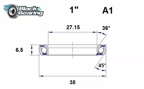 Rodamientos de dirección BLACK BEARING HB-A1