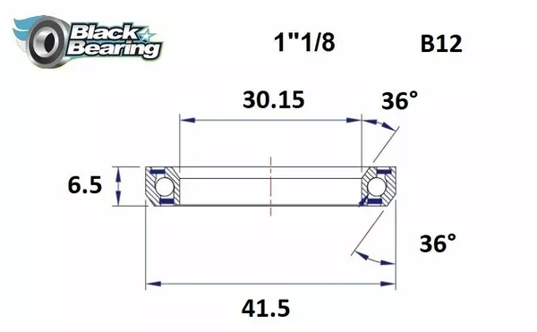 Rodamientos de dirección BLACK BEARING HB-B12