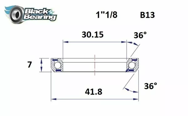 Rodamientos de dirección BLACK BEARING HB-B13