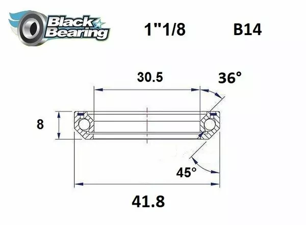 Rodamientos de dirección BLACK BEARING HB-B14