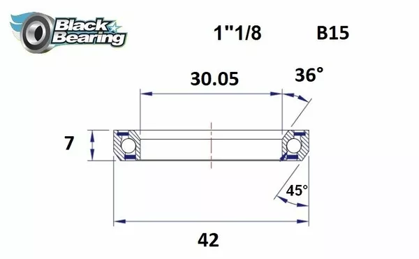 Rodamientos de dirección BLACK BEARING HB-B15