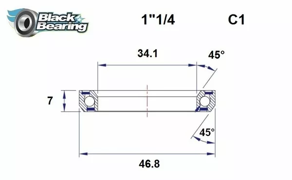 Rodamientos de dirección BLACK BEARING HB-C1