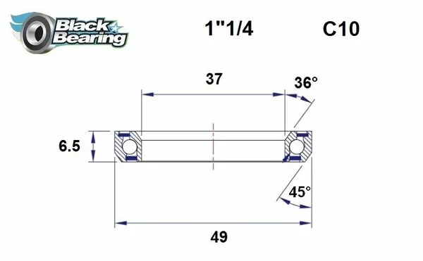 Rodamientos de dirección BLACK BEARING HB-C10