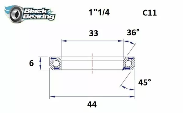 Rodamientos de dirección BLACK BEARING HB-C11