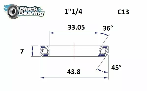 Rodamientos de dirección BLACK BEARING HB-C13