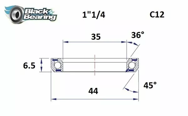 Rodamientos de dirección BLACK BEARING HB-C12