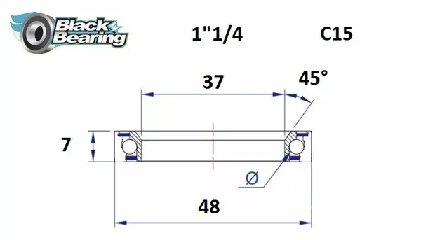 Rodamientos de dirección BLACK BEARING HB-C15