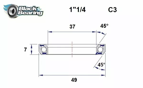 Rodamientos de dirección BLACK BEARING HB-C3