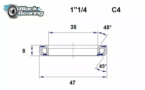 Rodamientos de dirección BLACK BEARING HB-C4