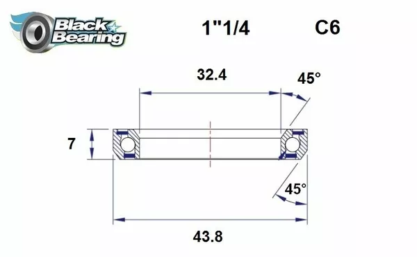 Rodamientos de dirección BLACK BEARING HB-C6