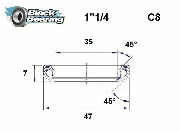 Rodamientos de dirección BLACK BEARING HB-C8