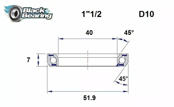 Rodamientos de dirección BLACK BEARING HB-D10