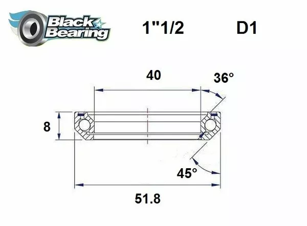 Rodamientos de dirección BLACK BEARING HB-D1