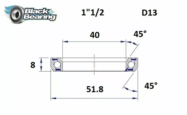 Rodamientos de dirección BLACK BEARING HB-D13