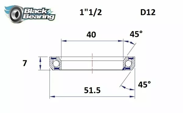 Rodamientos de dirección BLACK BEARING HB-D12