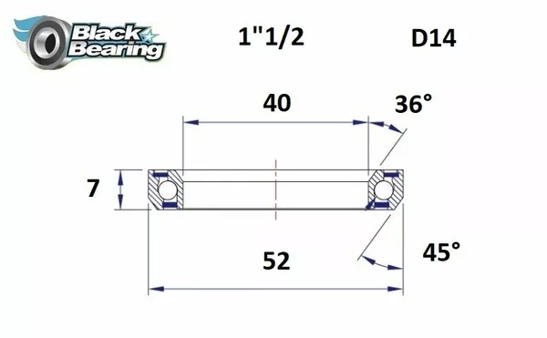 Rodamientos de dirección BLACK BEARING HB-D14