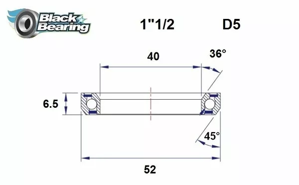 Rodamientos de dirección BLACK BEARING HB-D5