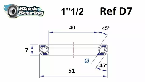 Rodamientos de dirección BLACK BEARING HB-D7