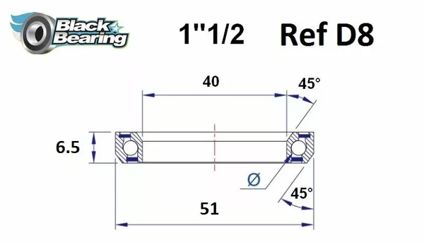 Rodamientos de dirección BLACK BEARING HB-D8