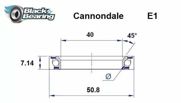 Rodamientos de dirección BLACK BEARING HB-E1