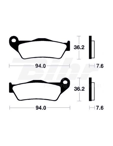 Brake pads set Tecnium MOR171 Sintered