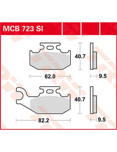 Pastillas de freno sinterizadas offroad serie SI TRW MCB723SI